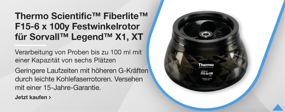 Thermo Scientific™ Fiberlite™ F15-6 x 100y Festwinkelrotor für Sorvall™ Legend™ X1, XT