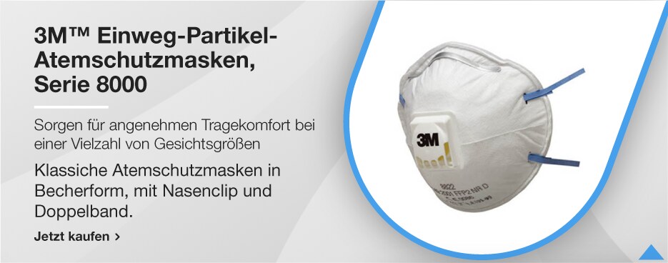 3M™ Einweg-Partikel-Atemschutzmaske, Serie 8000